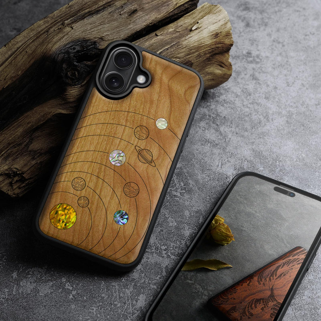 Carveit Magnetic Wooden Case for iPhone 17 Case, Wood Artisan Engraved &