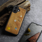 Carveit Magnetic Wooden Case for iPhone 17 Case, Wood Artisan Engraved &