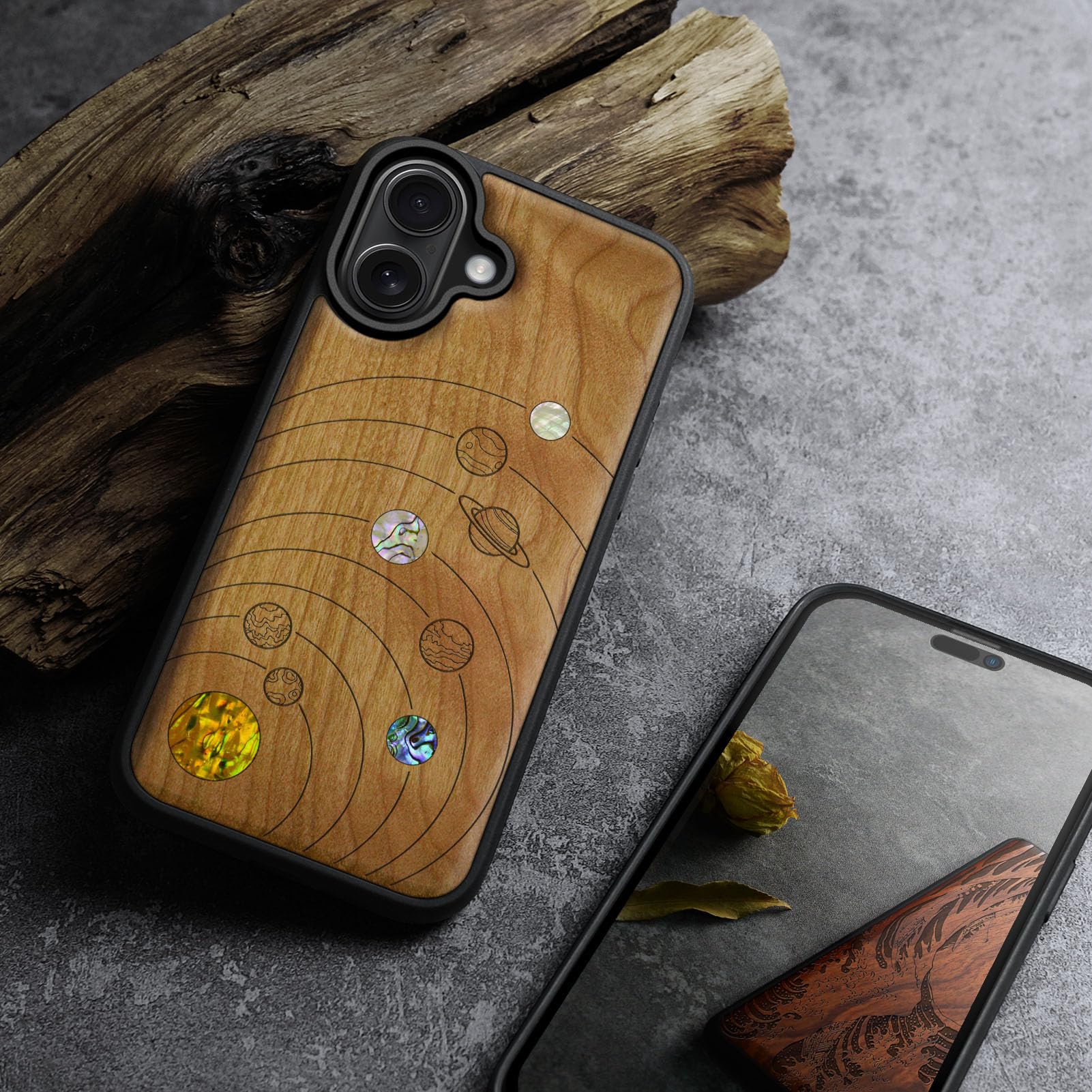 Carveit Magnetic Wooden Case for iPhone 17 Case, Wood Artisan Engraved &