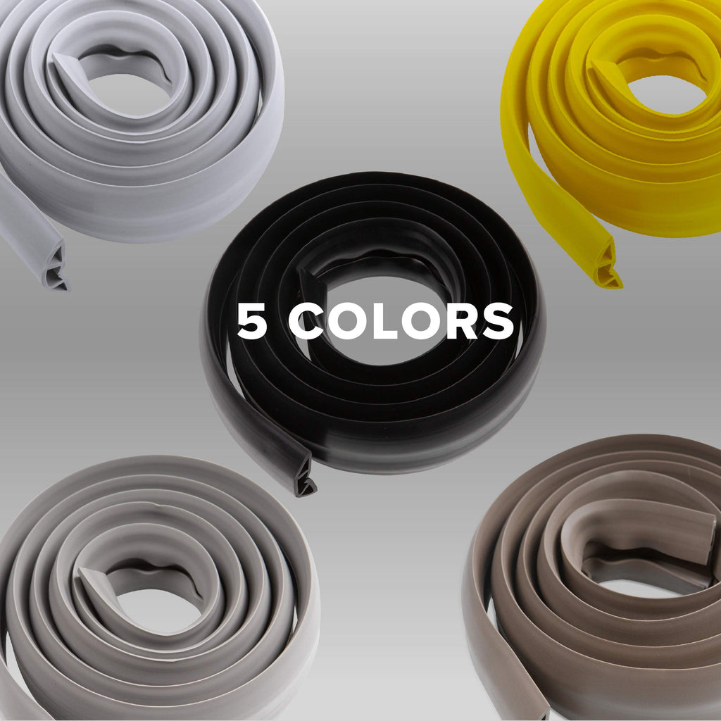 6.5FT Gray Cable Protector Cord Cover PVC Wire Concealer Floor Ramp