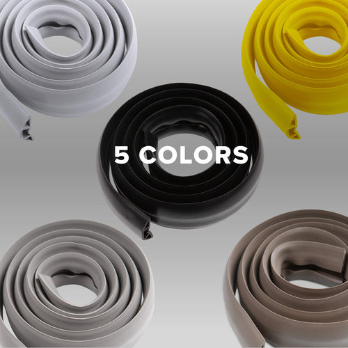 6.5FT Gray Cable Protector Cord Cover PVC Wire Concealer Floor Ramp