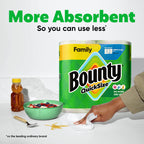8 Family Rolls = 20 Regular Rolls Bounty Quick Size Paper Towels White