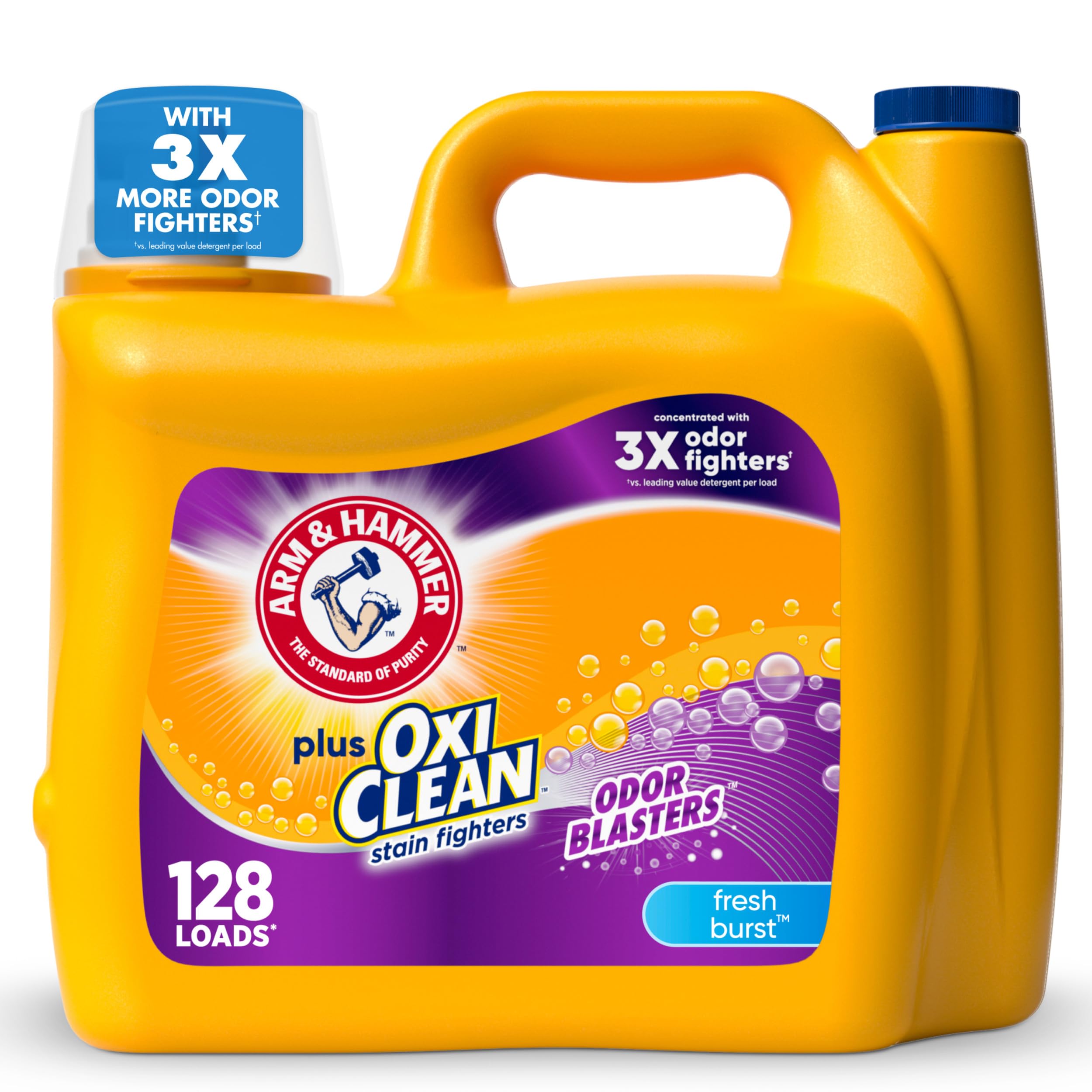 ARM & HAMMER Plus OxiClean Odor Blasters Fresh Burst, 128 Loads Liquid Laundry