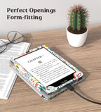MoKo Kindle Paperwhite Case 2024 2021 7 Inch Slim PU Auto Wake Sleep Flowers