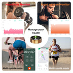UniJethro Smart Ring for Women Men, Health Fitness Tracker Rings, IP68