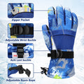 Odtmger Ski Gloves Waterproof Warm Snow Gloves Men Women Kids Winter Outdoor