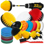 Holikme 22Pack Drill Brush Attachments Set,Scrub Pads & Sponge, Buffing