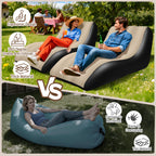 SeaSlep Inflatable Couch for Camping, Blow-Up Couch with Flocked Surface,
