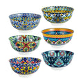 6 Pack HENXFEN LEAD Small Dessert Bowls – 10 oz Boho Ceramic Bowls for Ice