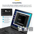 StarTech.com Portable Laptop Crash Cart Adapter for Server Management, USB/VGA