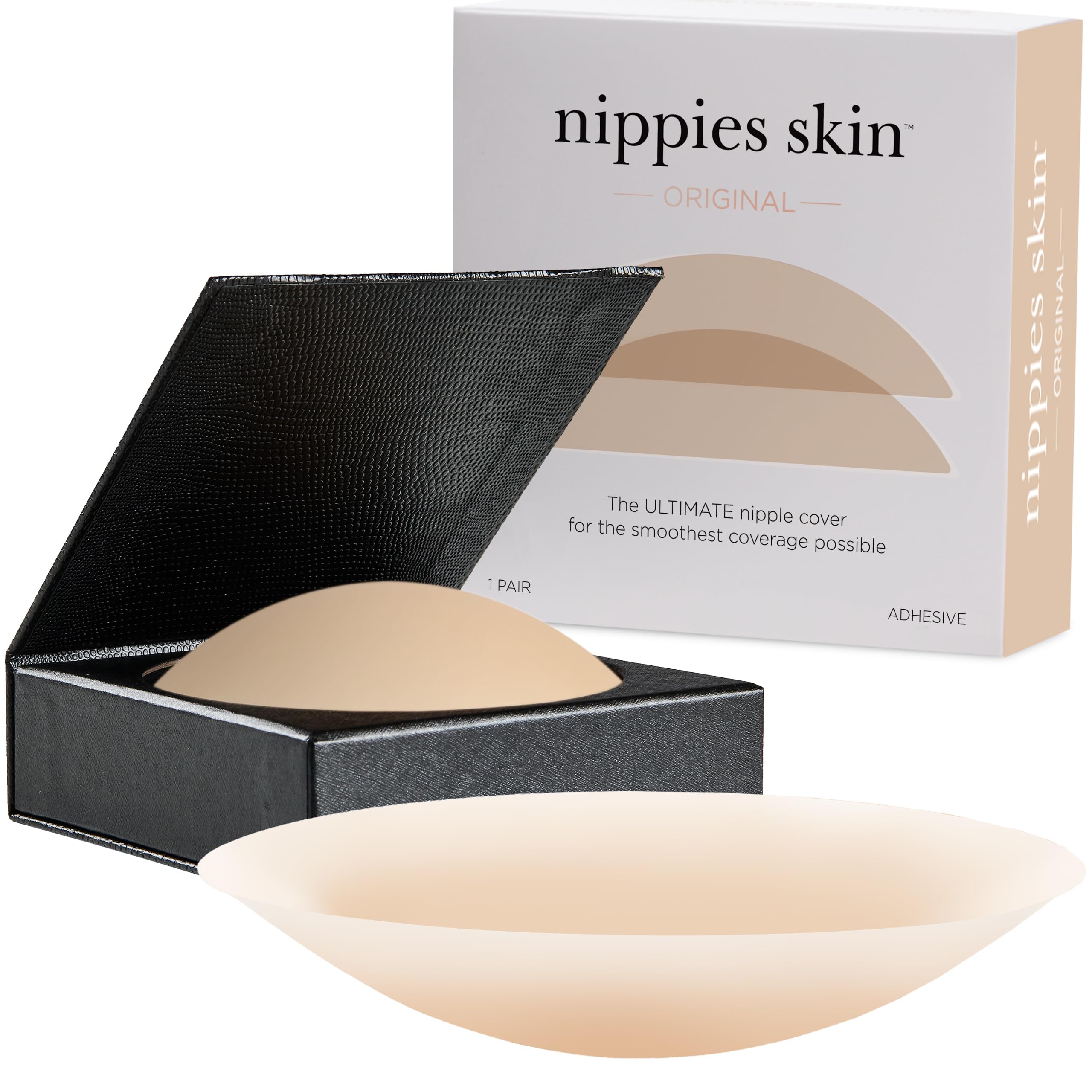 Nippies Nipple Covers for Women with Travel Case, Reusable Nipple Pasties with