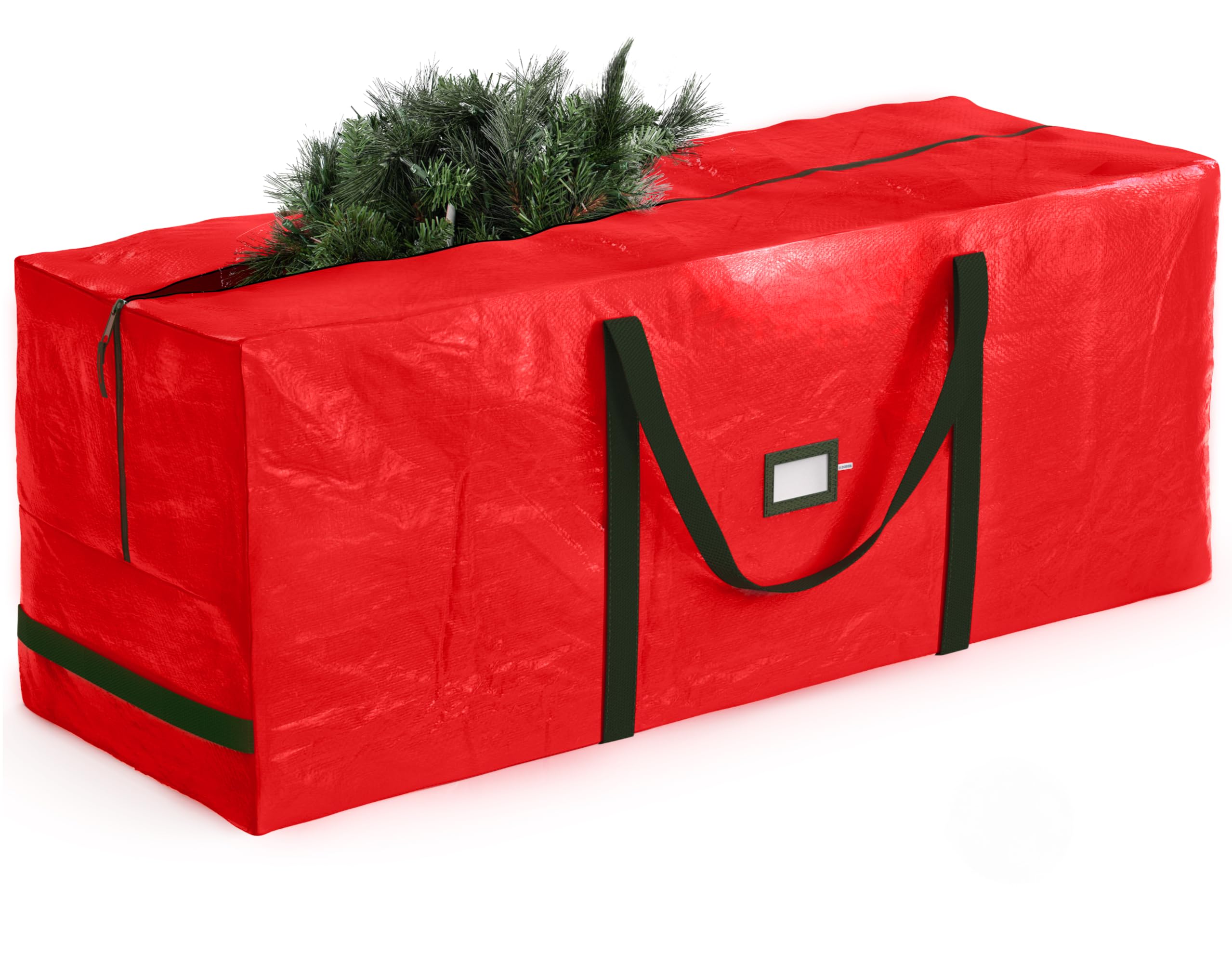 ZOBER 9FT Christmas Tree Storage Bag Waterproof Durable Handles Red