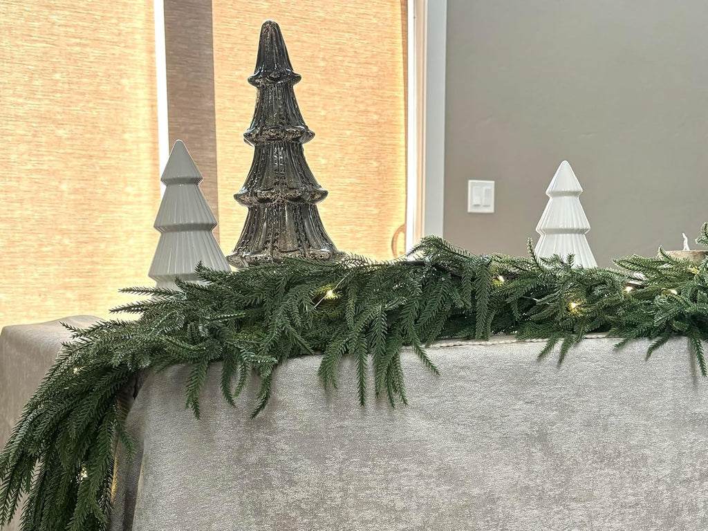 9FT Artificial Christmas Garland Real Touch Pine Greenery Indoor Outdoor Decor