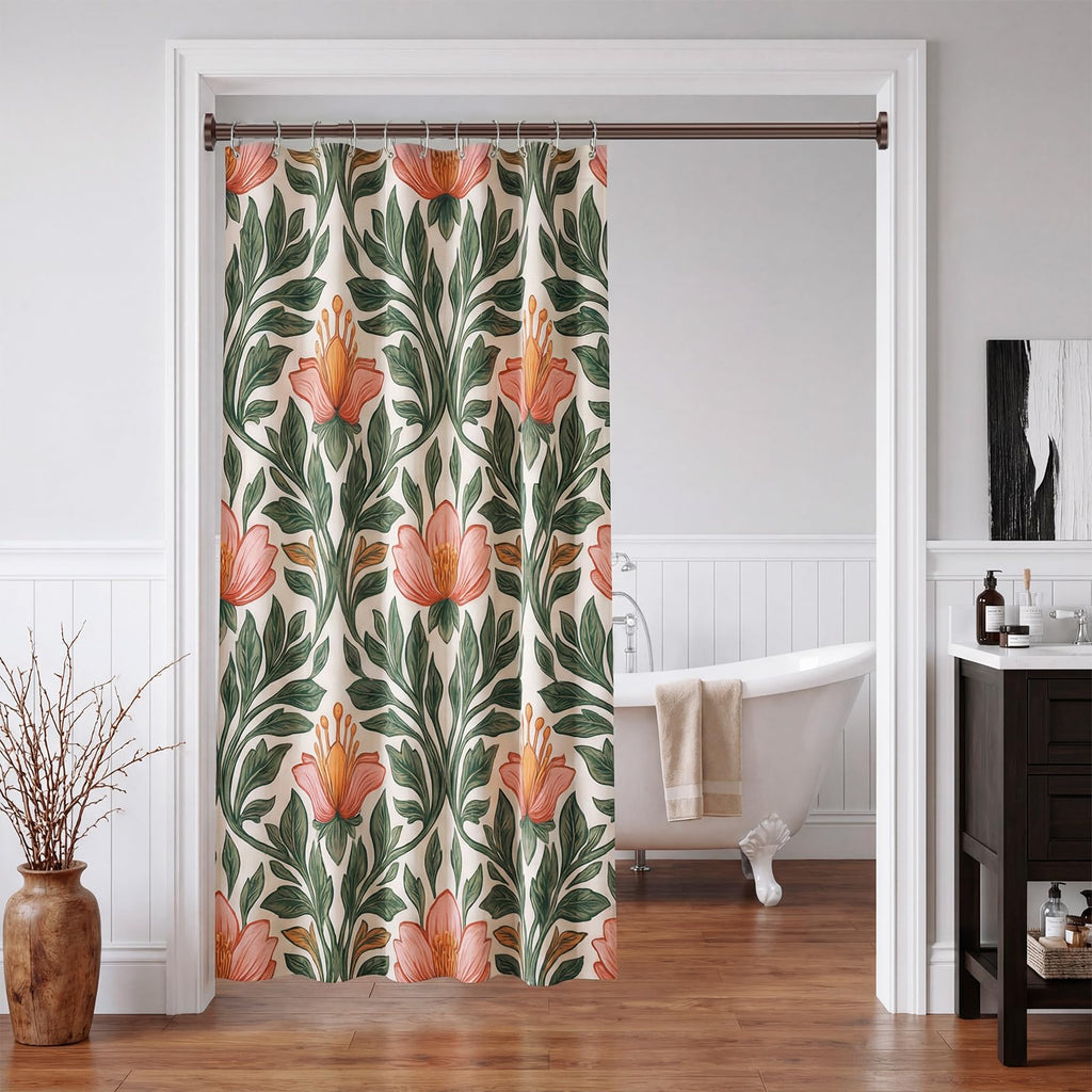 Bonpally Shower Curtain Rod, Adjustable 32-47 Inches Spring Tension Rod,