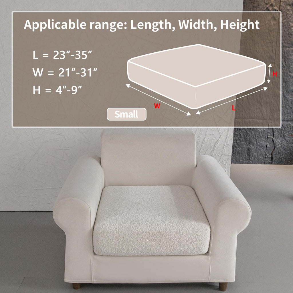 OHSIO Couch Cushion Covers for Sectional Sofa, Stretch Soft Sofa Slipcovers