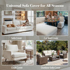 OHSIO Couch Cushion Covers for Sectional Sofa, Stretch Soft Sofa Slipcovers