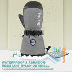 MCTi Kids Mittens Waterproof Winter Ski Warm Sherpa Fleece Lined Removable