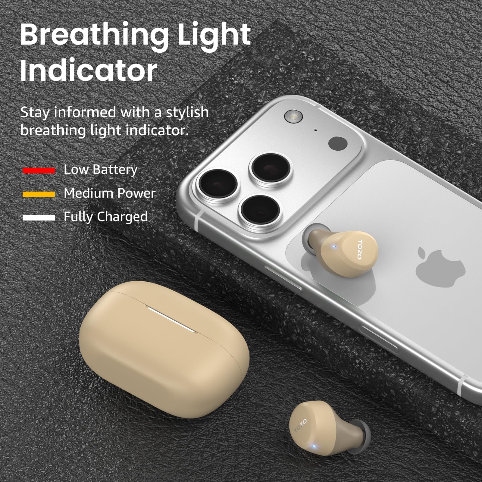 TOZO A1 Wireless Earbuds Bluetooth 5.3 Light Weight in Ear Headphones