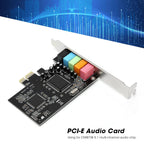 PUSOKEI PCIE Sound Card, 6channel Stereo Desktop Sound Card, 3D Stereo PCIe