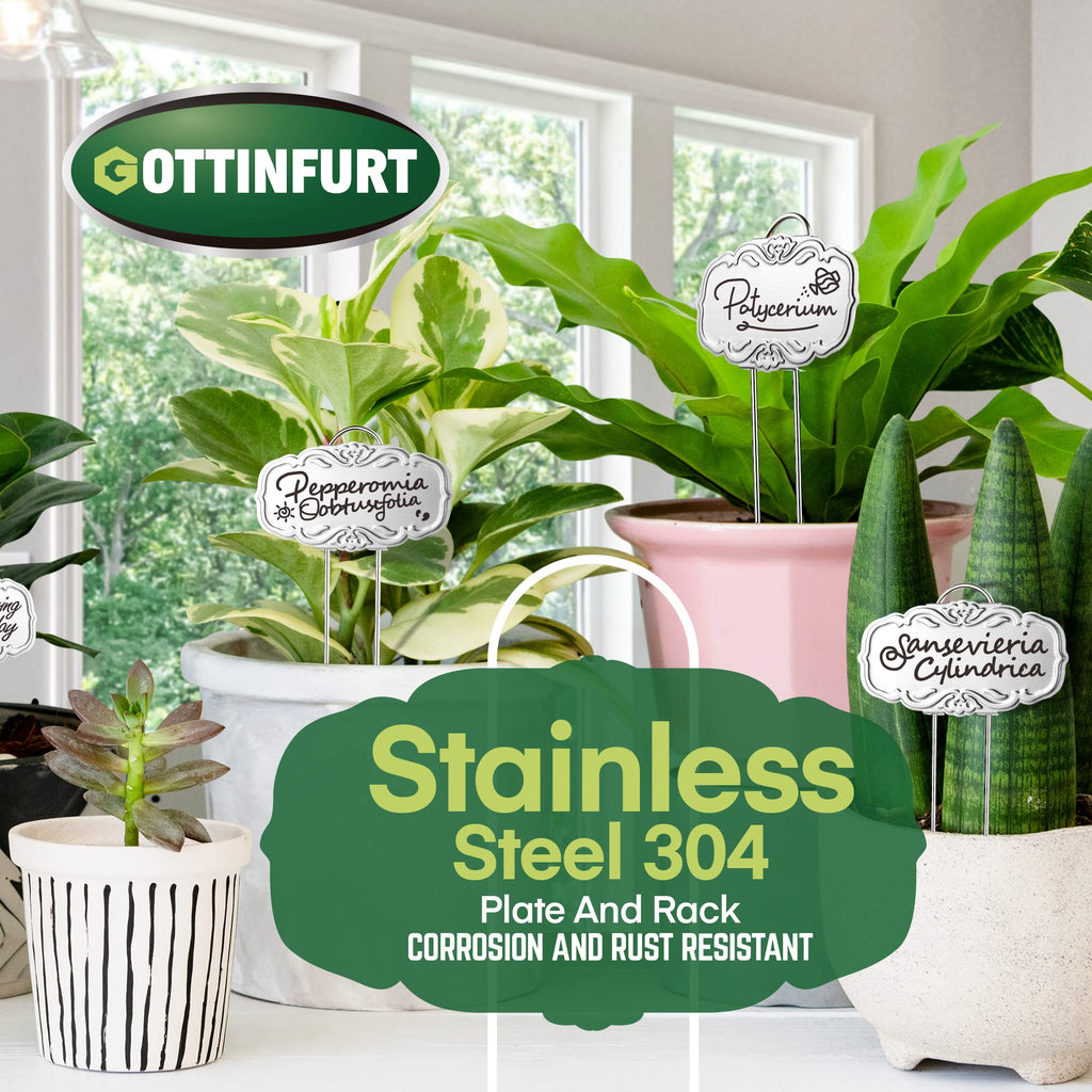 Updated Metal Plant Labels for Garden, 25 Pack Stainless Steel DIY Plant Markers