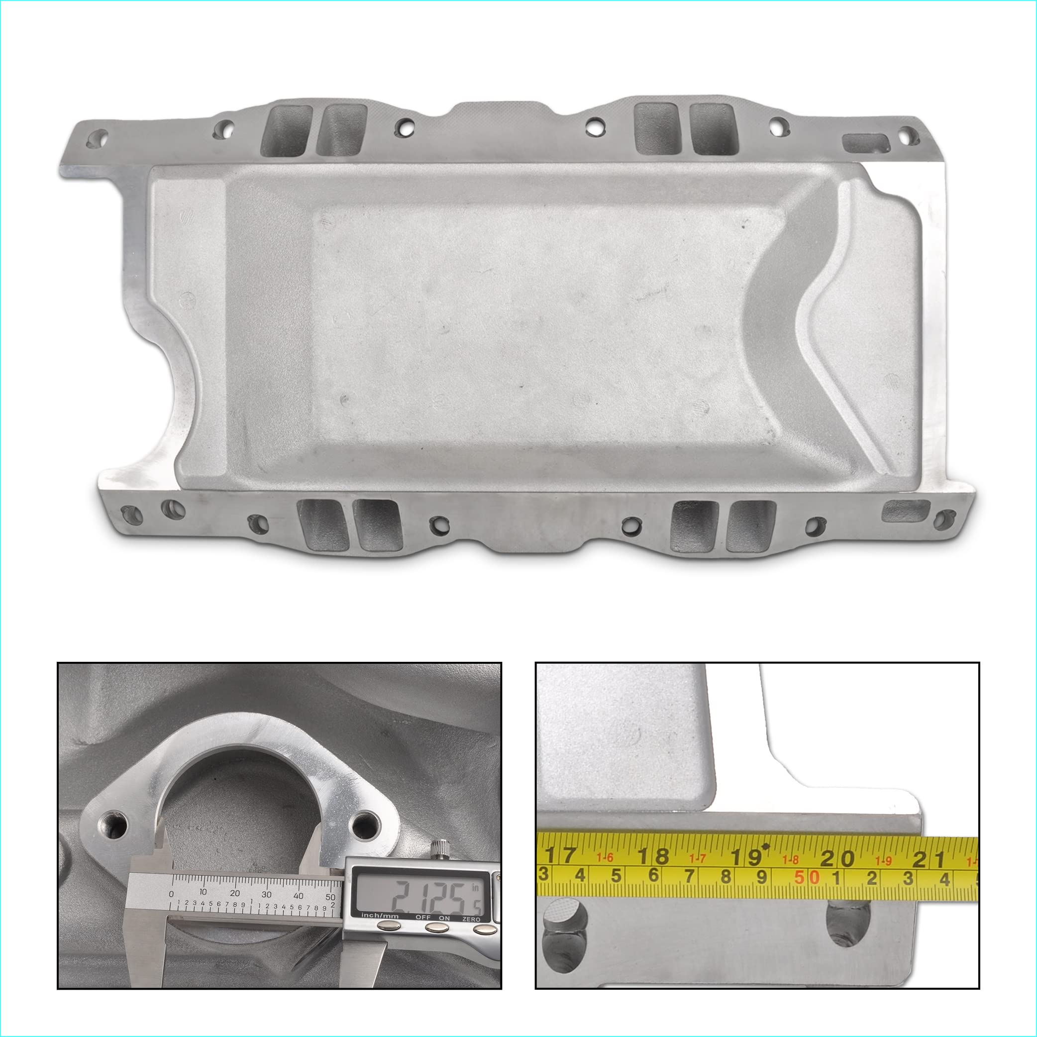 FGJQEFG Intake Manifold Aluminum Dual Plane Compatible with 1967-2003 Small