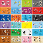 24 Pack Mini Animal Building Blocks Party Favors STEM Toys for Kids