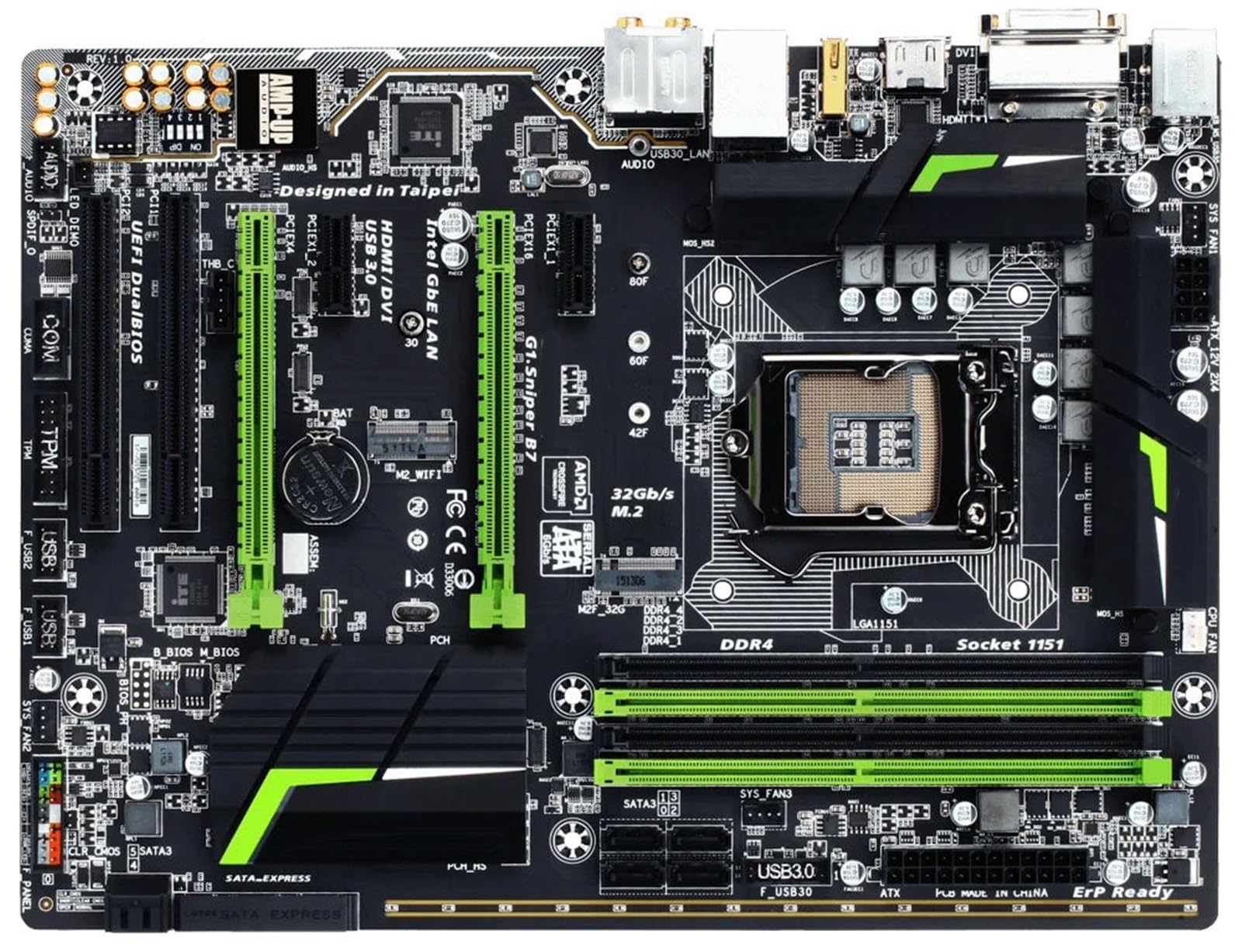 Gaming Motherboard Fit for Gigabyte Motherboard G1.Sniper B7 (Rev. 1.0) Supports