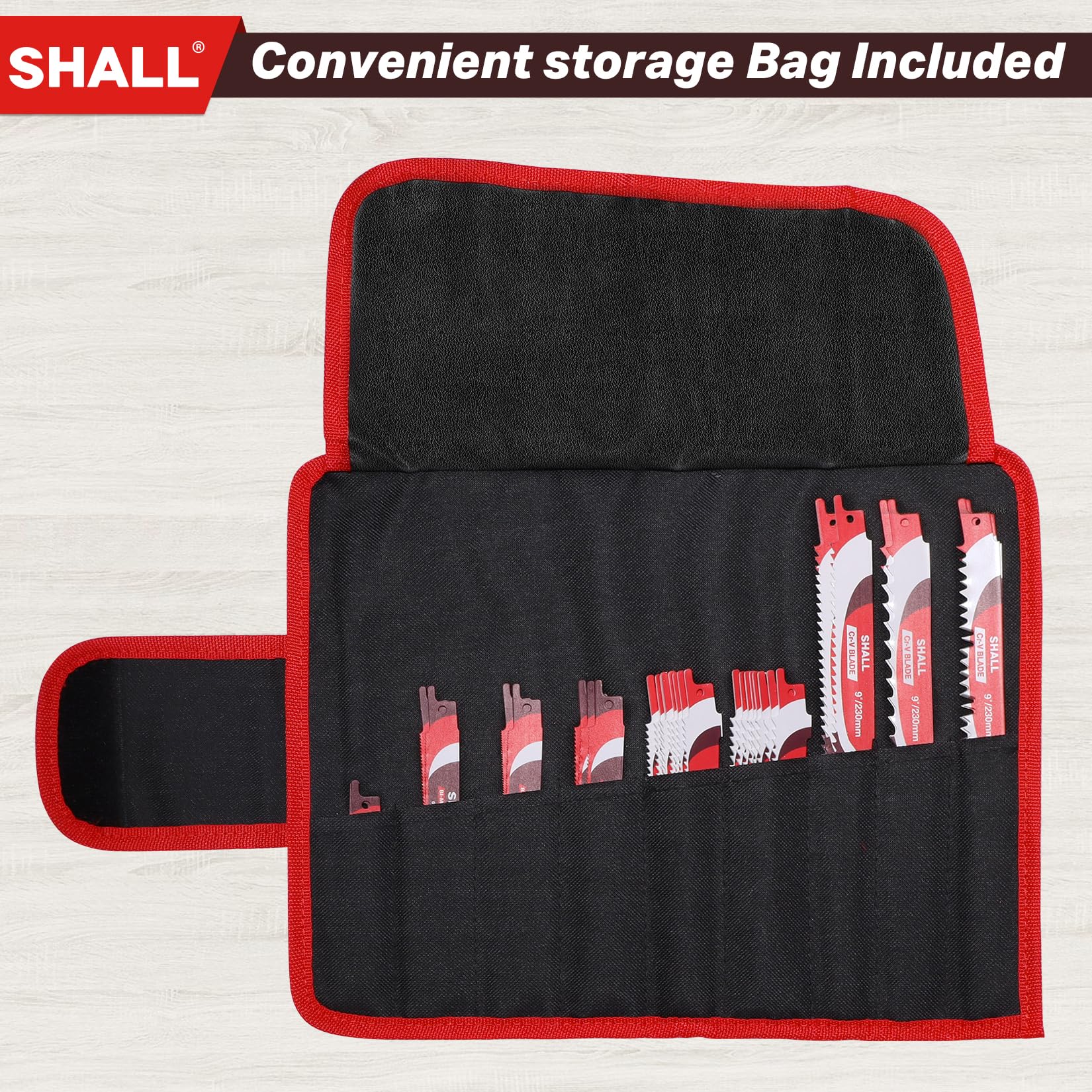 Shall 34Pc Reciprocating Saw Blades Kit Carbide Steel Wood Metal Plastic