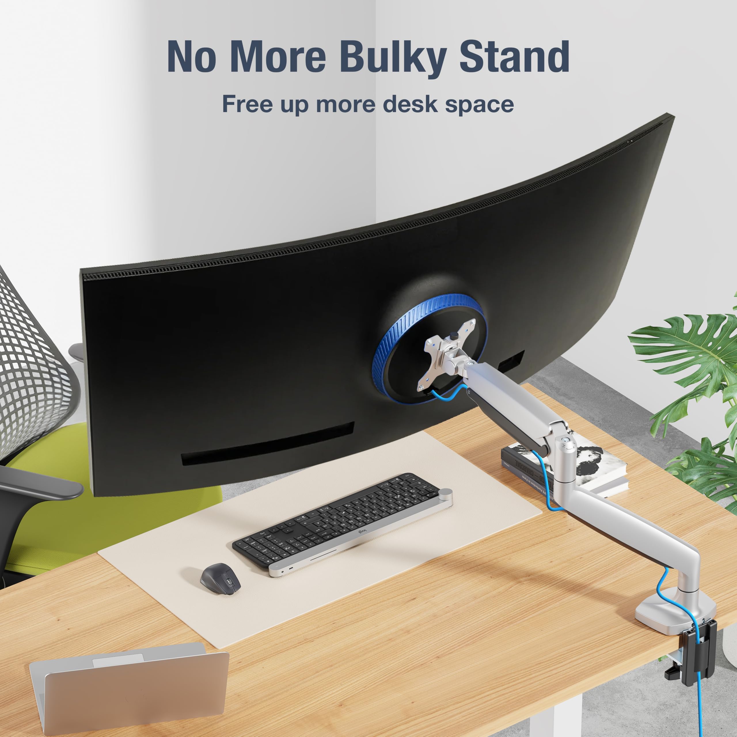 AVLT Single Monitor Arm Desk Mount 17–45  inch Mechanical Spring Full Motion