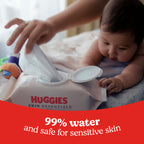 10 packs 560 Ct Huggies Skin Essentials Baby Wipes, Hypoallergenic, 99% Water