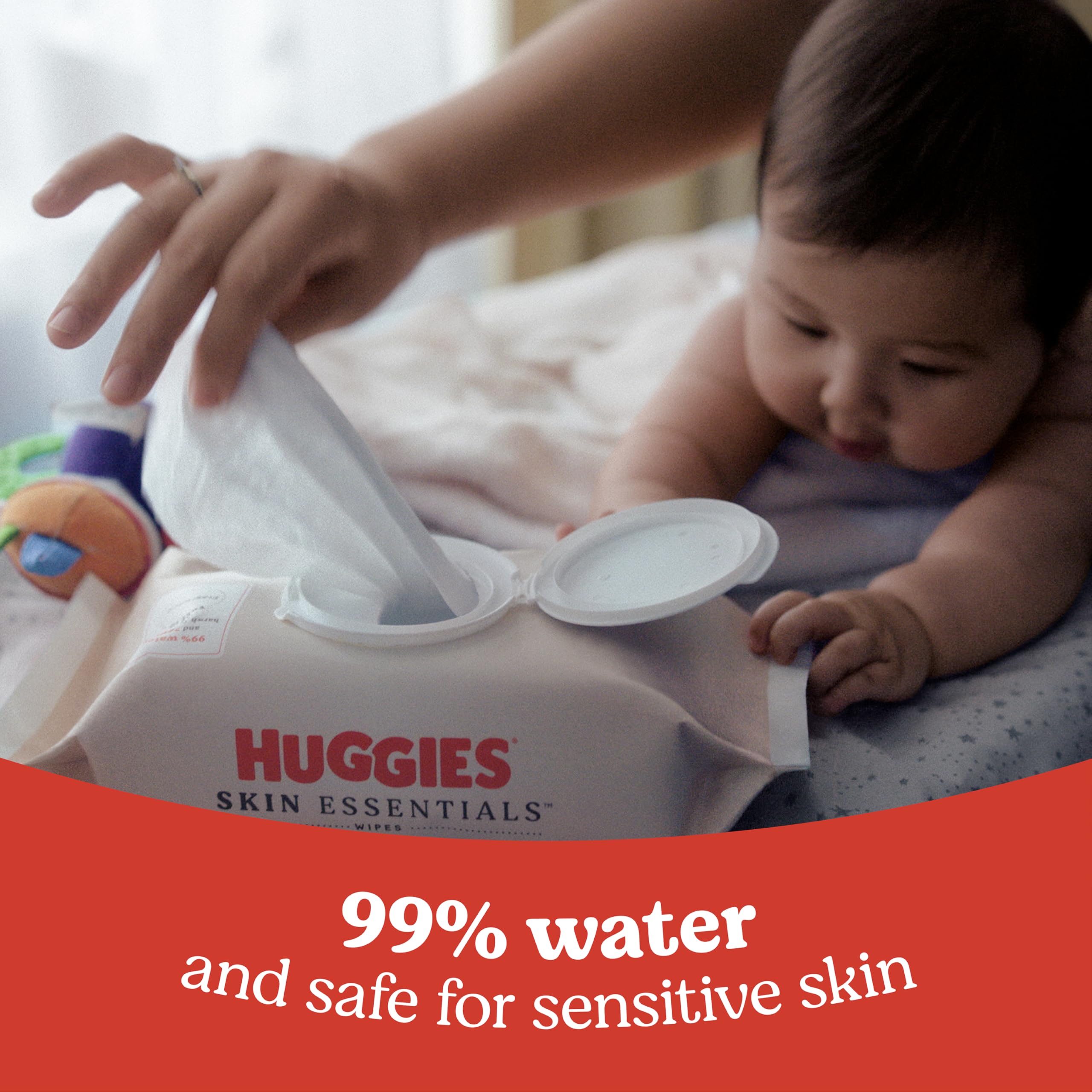 10 packs 560 Ct Huggies Skin Essentials Baby Wipes, Hypoallergenic, 99% Water