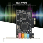 PUSOKEI PCIE Sound Card, 6channel Stereo Desktop Sound Card, 3D Stereo PCIe
