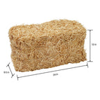 FloraCraft Decorative Straw Bale 9.5 Inch x 12 Inch x 24 Inch Natural