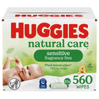 10 Flip-Top Packs Huggies Natural Care Sensitive Baby Wipes, Unscented,