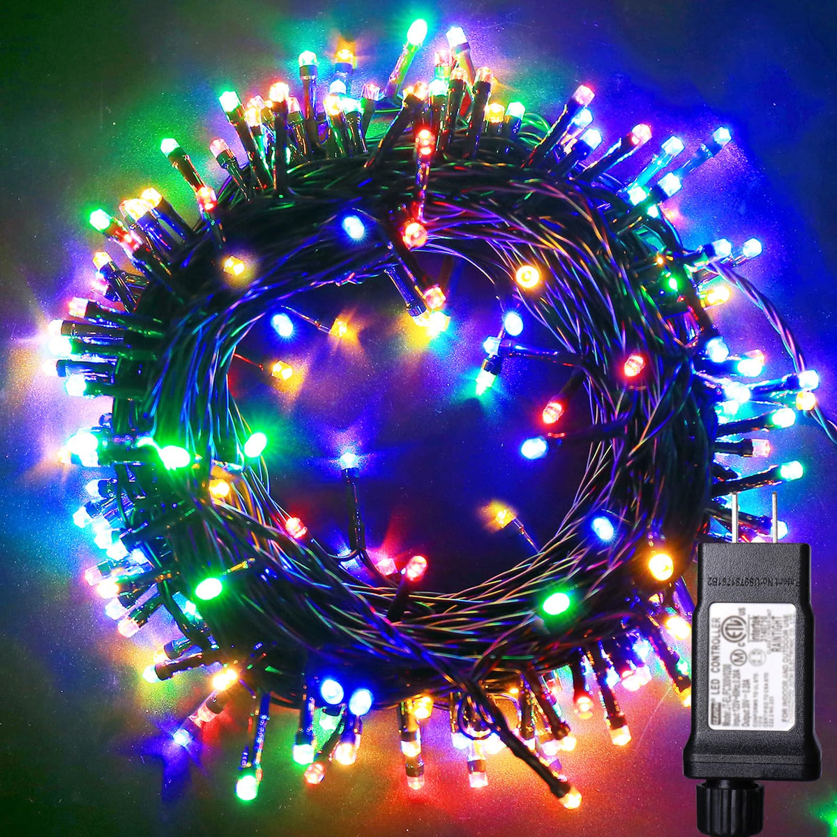 Blingstar Christmas String Lights - 98.4 Ft+9.8 Ft 300 LED Extendable Plug-in 8