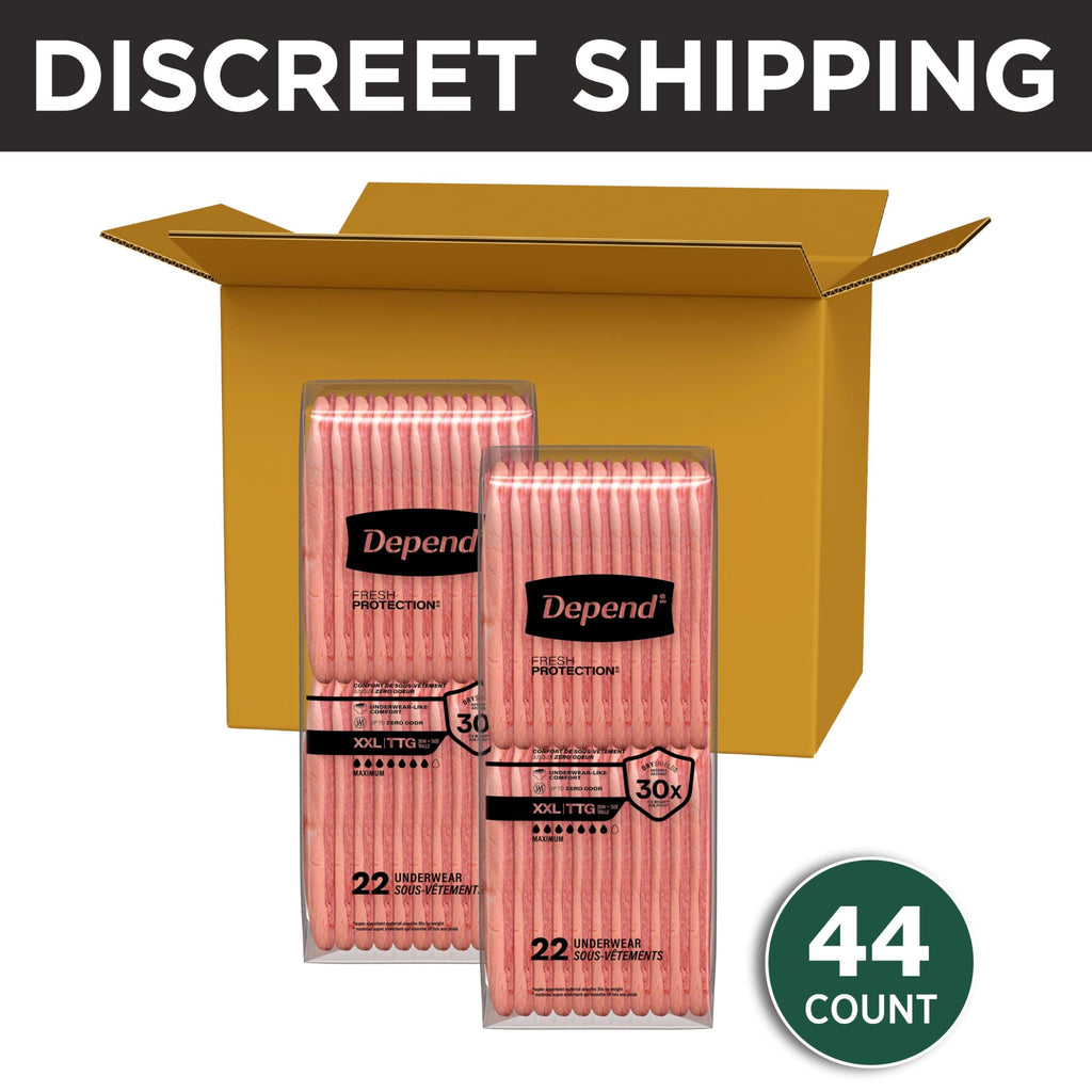 44 Count Depend Fresh Protection Adult Diapers, Incontinence & Postpartum