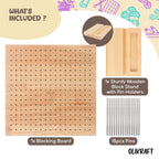 Olikraft 9.5" Crochet Blocking Board with Pegs 15 Pins - Granny Square Blocking