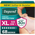 Depend Fresh Protection Adult Diapers for Women, XL, 68 Count