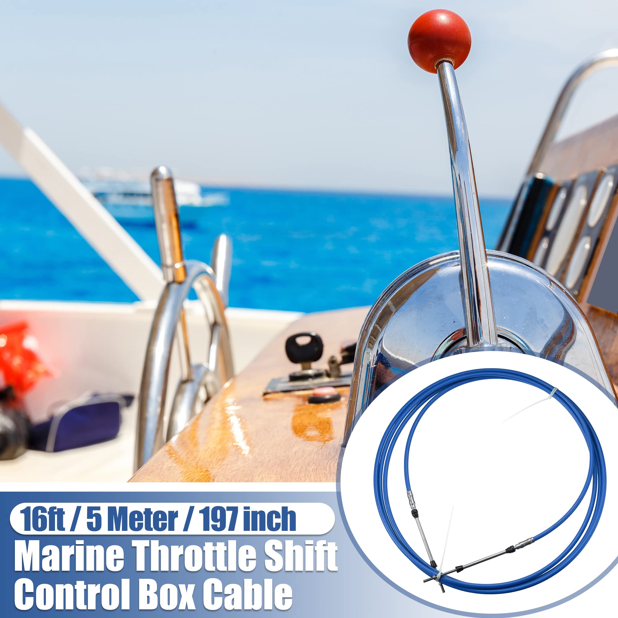 Motoforti 1pcs 16ft 5 Meter 197 Inch Marine Type 3300 / 33C Throttle Shift