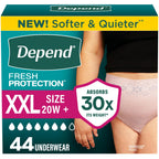 44 Count Depend Fresh Protection Adult Diapers, Incontinence & Postpartum