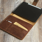 Personalized leather magnetic ipad pro 12.9 case, leather ipad air 5th