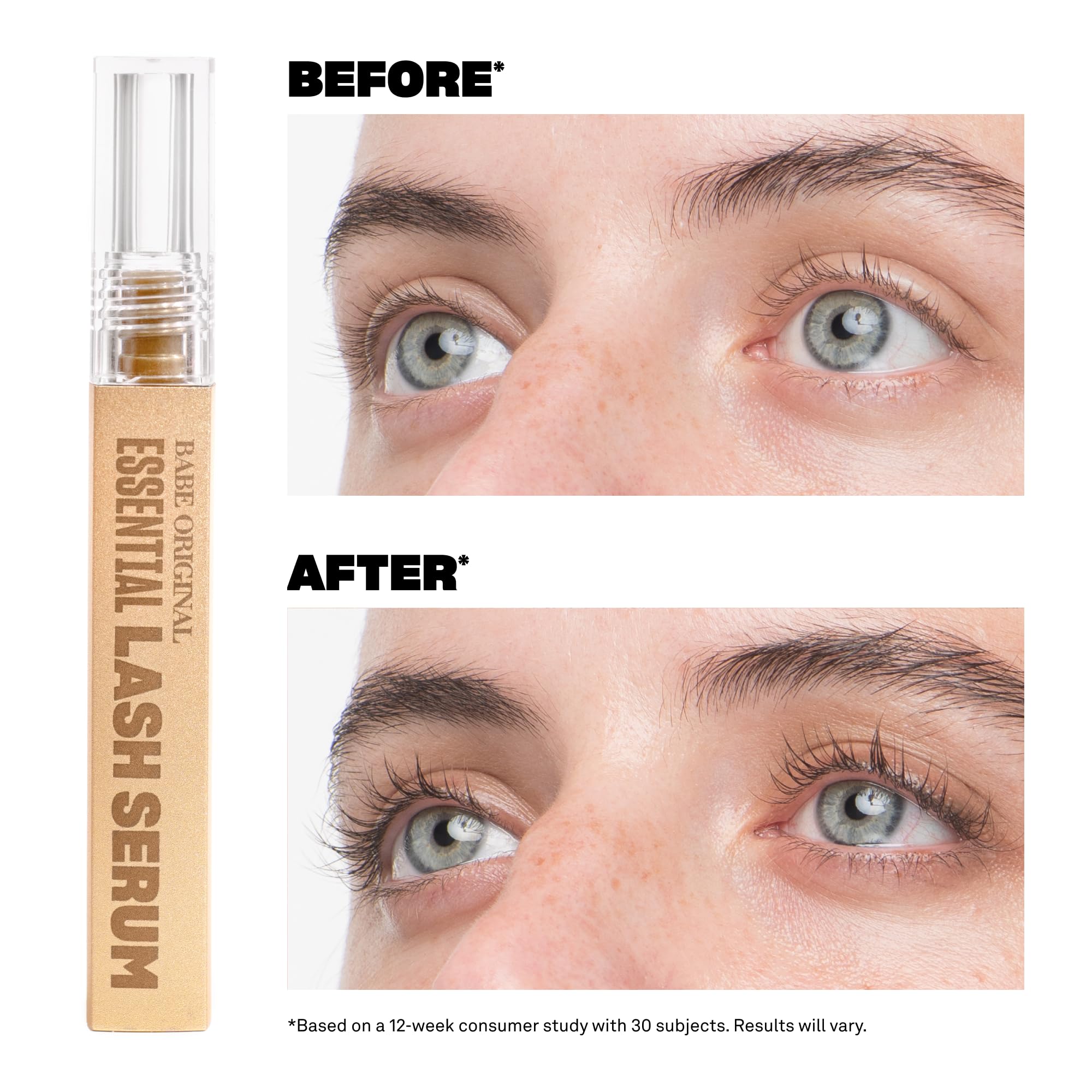 Babe Original Babe Lash Serum - Fuller & Longer Looking Eyelashes, Clear