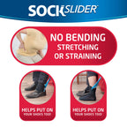 Sock Slider Sock Aid Kit & Shoe Horn Easy On Off Dressing Aid Blue Travel