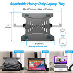 AVLT Dual Monitor Arm Desk Mount 17–43 inch USB-C Docking Station Laptop Tray