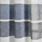 Lush Decor Navy Textured Striped Sheer Curtain Panels 84x38 Pair
