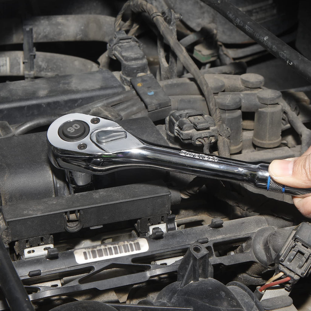 DURATECH 1/2 Inch Drive Ratchet 90 Tooth Quick Release Reversible Wrench Cr-V