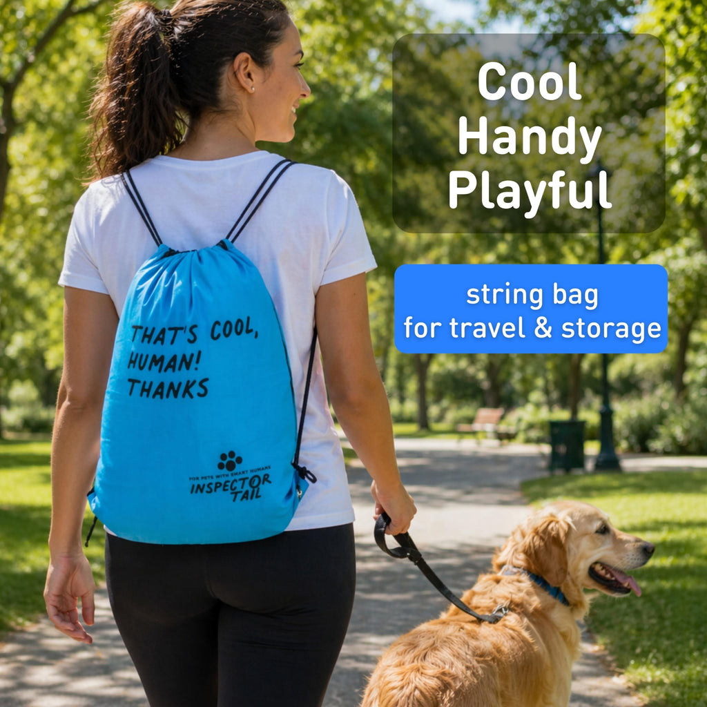 INSPECTOR TAIL Dog Cooling Mat - No Freeze Needed, Self-Cooling Pad for Medium Dogs, Washable Portable for Crate Kennel Car Sofa Bed Floor, Indoor Outdoor Summer Use, 28"x22" with Carry Bag