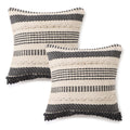 REDEARTH Boho Throw Pillow Covers Set of 2 Woven Tufted Farmhouse 18x18