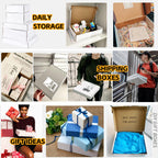 JOWLOT 12x9x6 inch Shipping Boxes Set of 15, White Corrugated Cardboard Box
