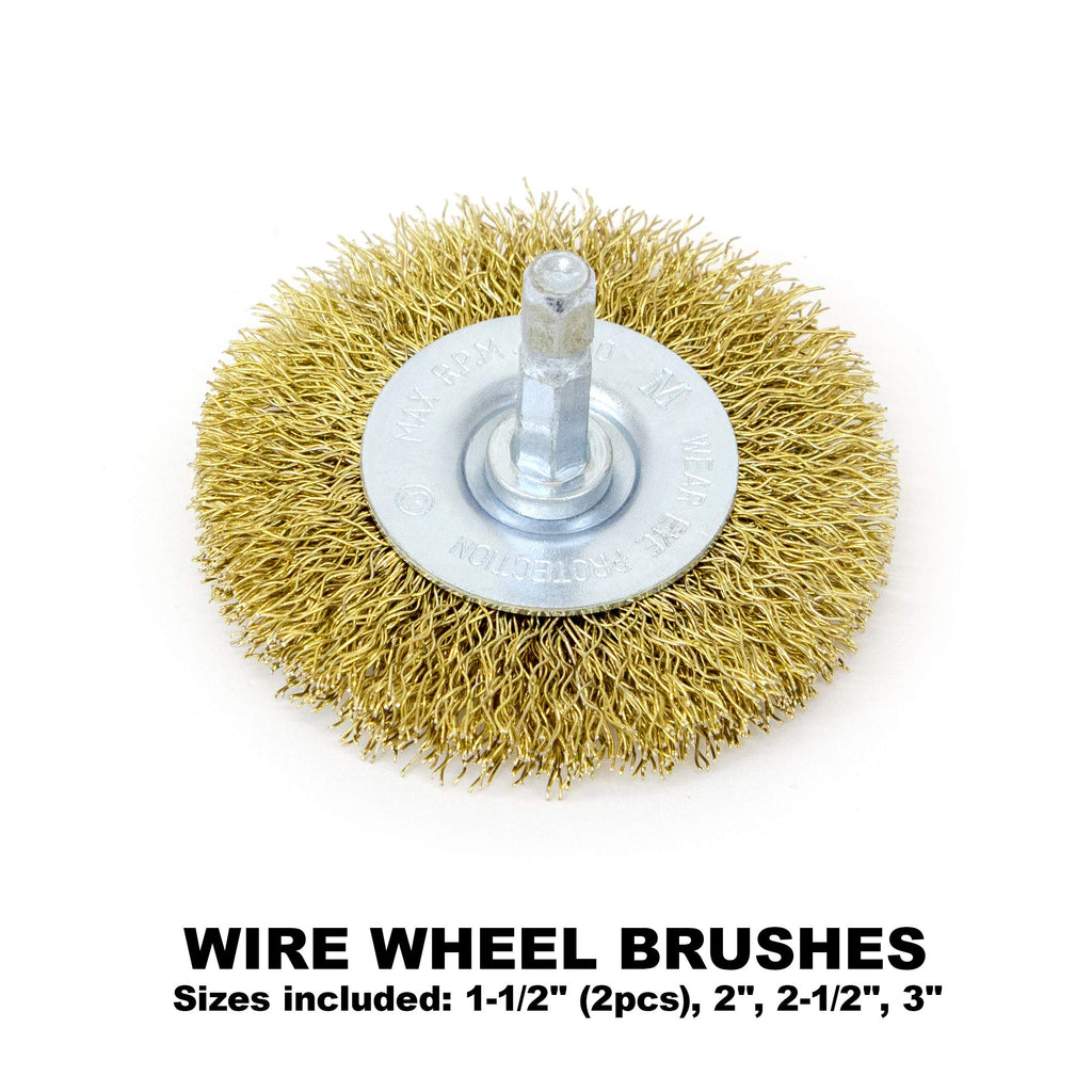 6 Pieces Mibro 971531 1 1/2-inch to 3-inch Wire Wheel Brush Set for Removing